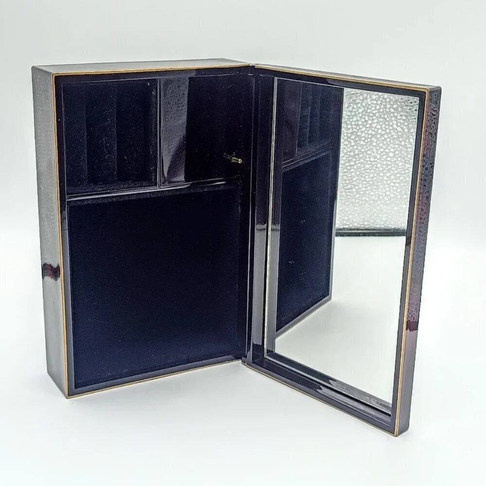 Vintage Otagiri Japan Tortoise Shell Lacquer Jewelry Music Box